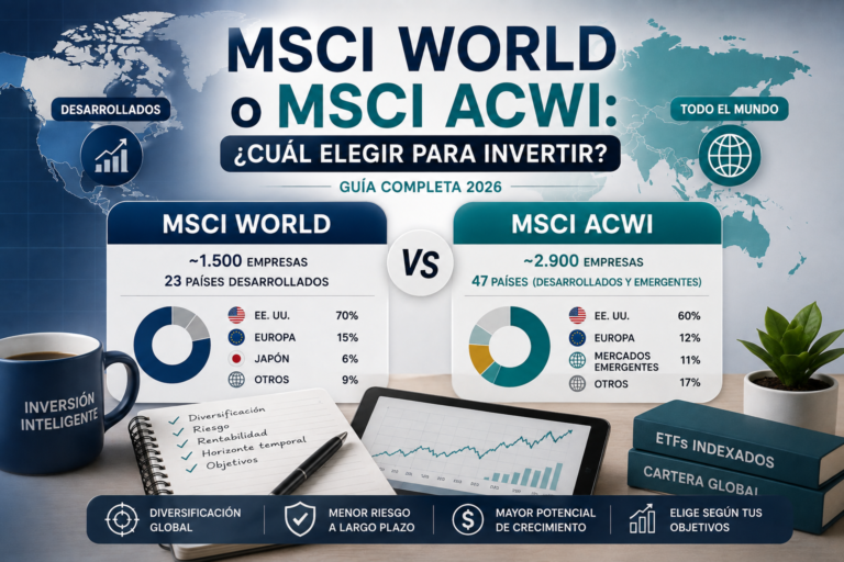 Comparativa MSCI World vs MSCI ACWI
