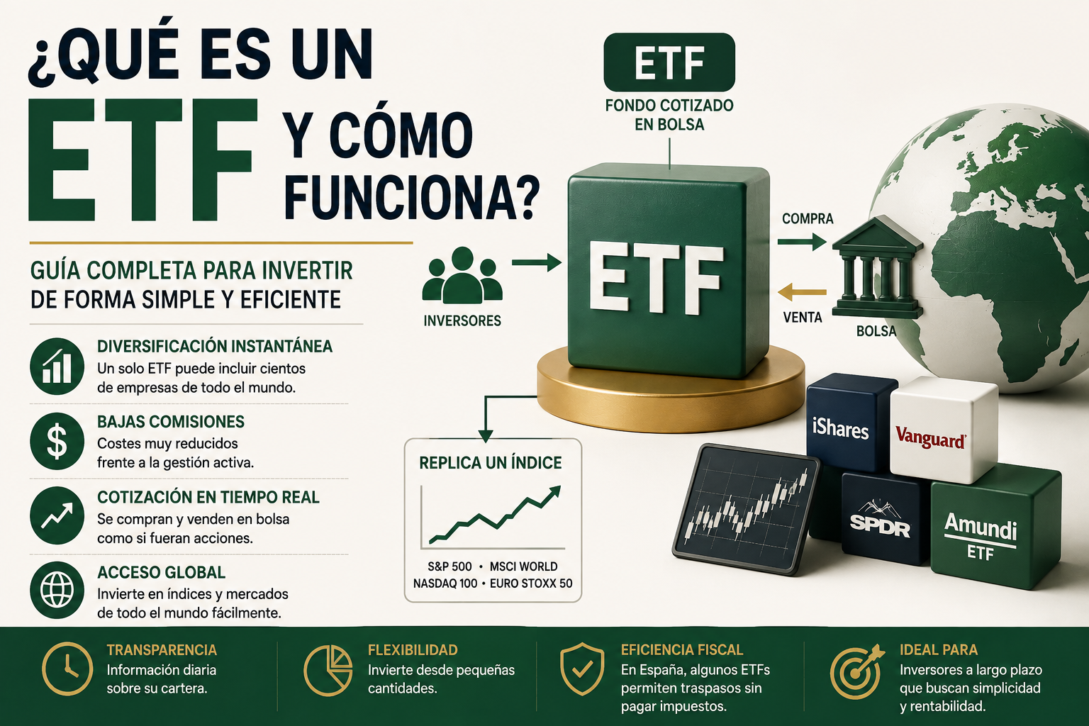 Explicación de qué es y cómo funciona un ETF