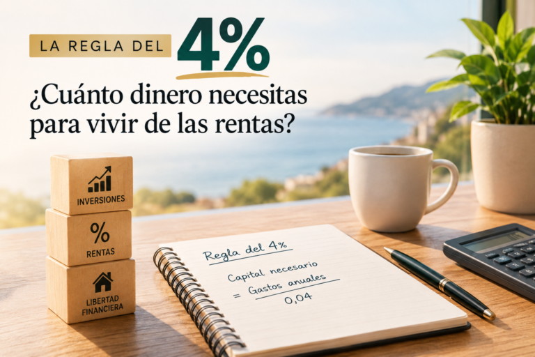 Explicación gráfica de la regla del 4 por ciento para calcular la libertad financiera y la jubilación anticipada - DineroClaro