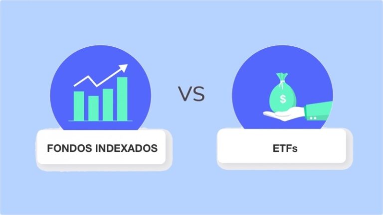 Comparativa gráfica entre fondos indexados y fondos cotizados ETF para elegir la mejor estrategia de inversión en España en 2026 - DineroClaro