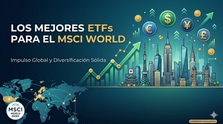 Selección de los mejores ETF MSCI World para invertir a largo plazo de forma diversificada en España en 2026 - DineroClaro