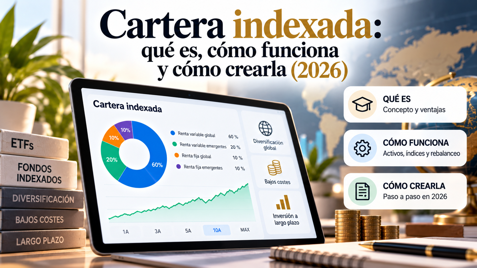 Todo lo necesario para saber qué es y cómo funciona una cartera indexada