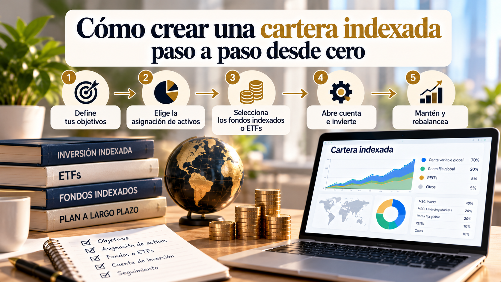 Cómo crear una cartera indexada paso a paso