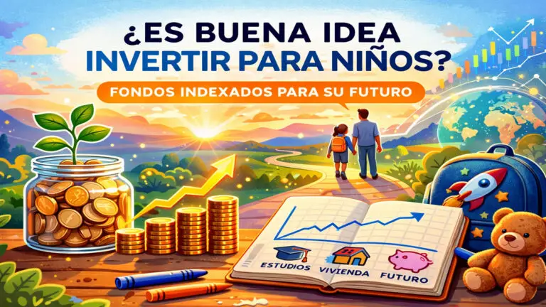 Gráfico conceptual sobre cuentas de menores y cómo invertir en fondos indexados para niños en España - DineroClaro