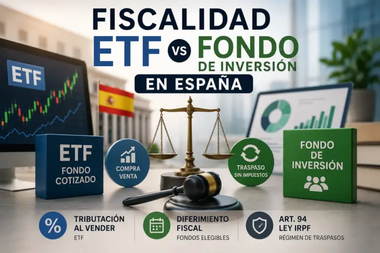 Fiscalidad ETF vs fondo de inversión en España y régimen de traspasos