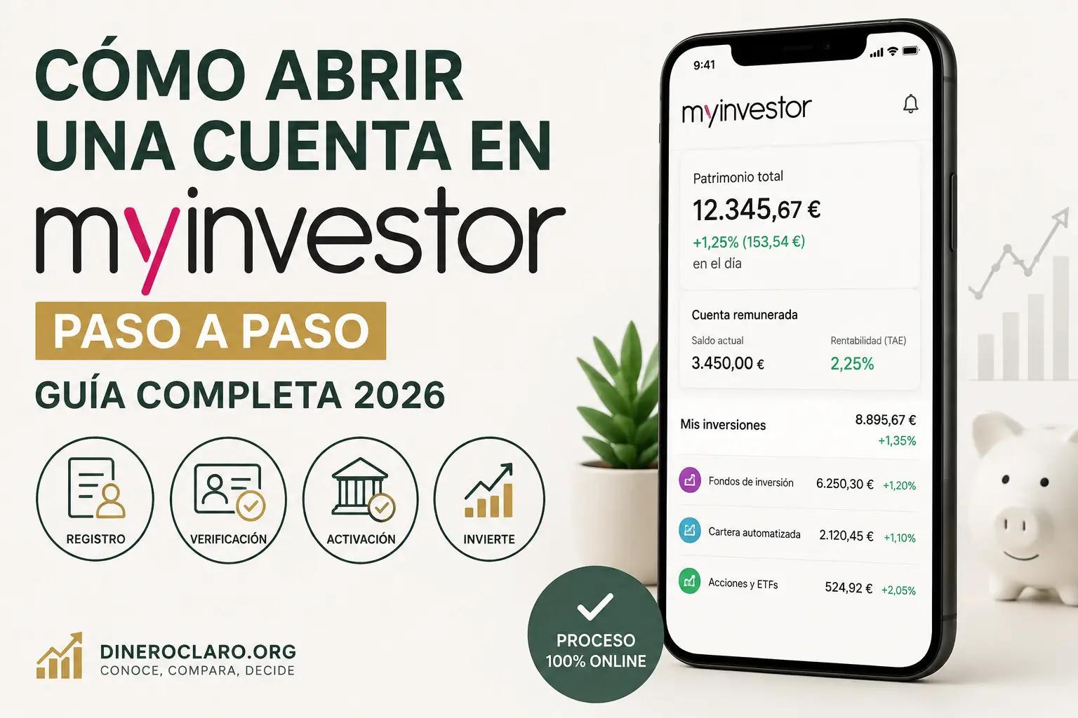 Cómo abrir una cuenta en MyInvestor paso a paso: guía completa 2026