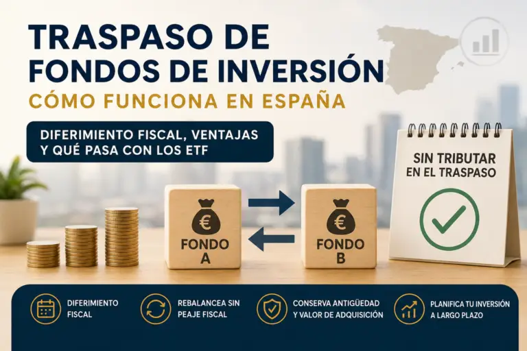 Traspaso de fondos de inversión en España y diferimiento fiscal frente a los ETF