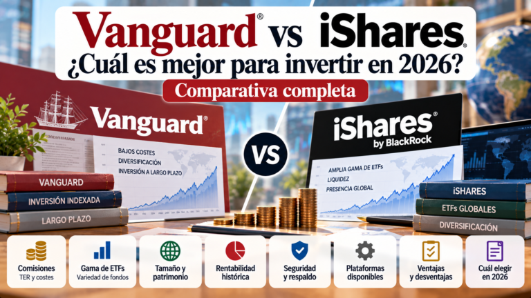 Comparativa gráfica y cuota de mercado entre las gestoras de fondos indexados Vanguard vs iShares de BlackRock - DineroClaro