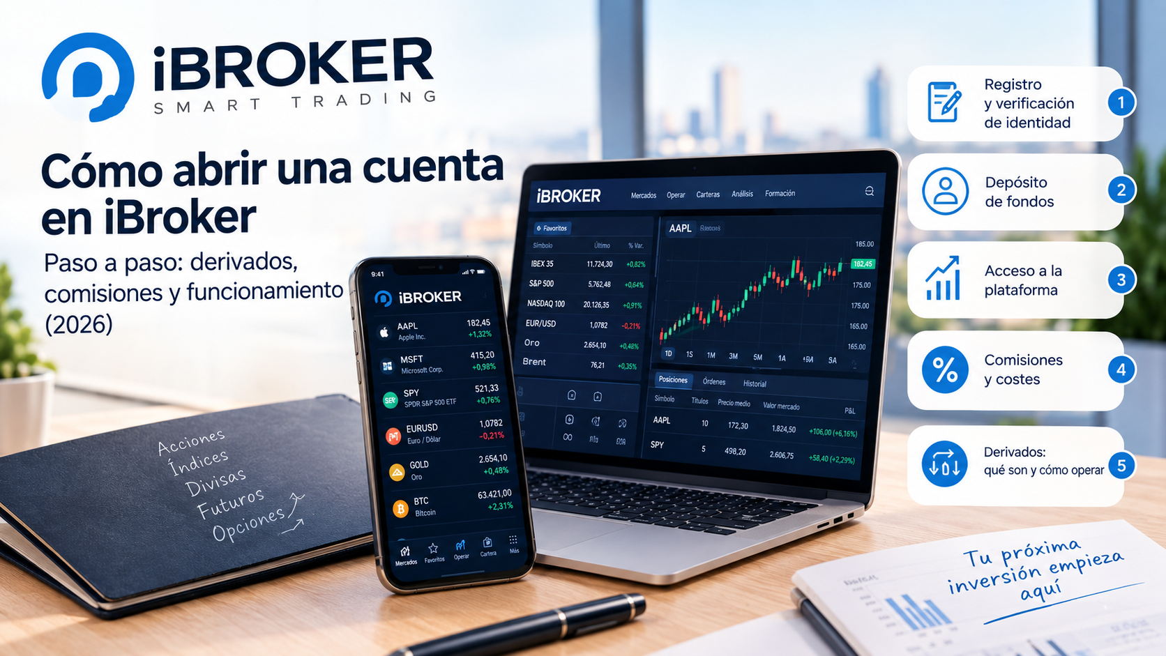 Cómo abrir una cuenta en el bróker especializado iBroker paso a paso desde el ordenador o móvil