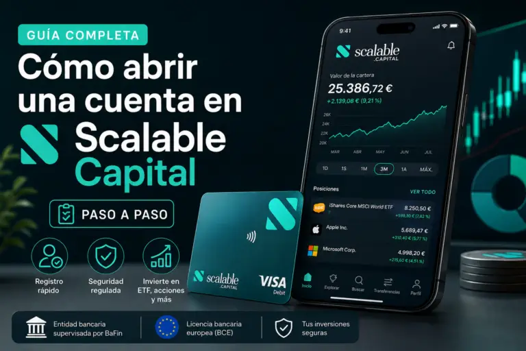 Aplicación móvil y gráficos de inversión de Scalable Capital