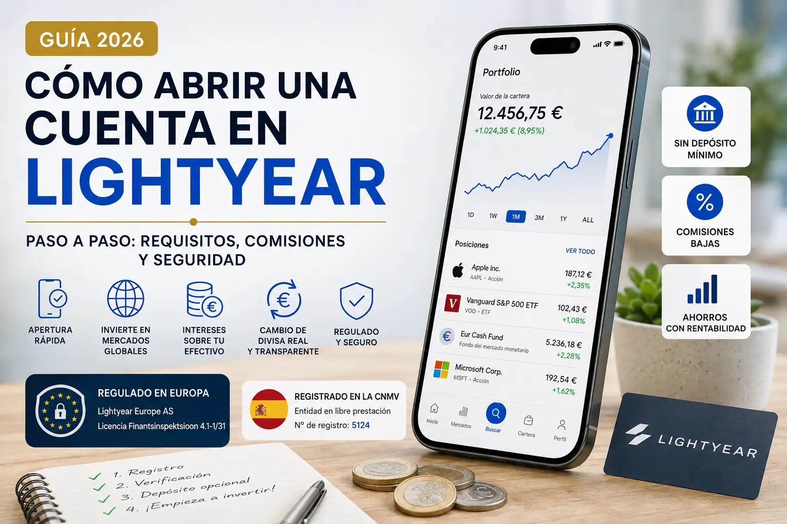 Cómo abrir una cuenta en el bróker Lightyear paso a paso desde el móvil u ordenador