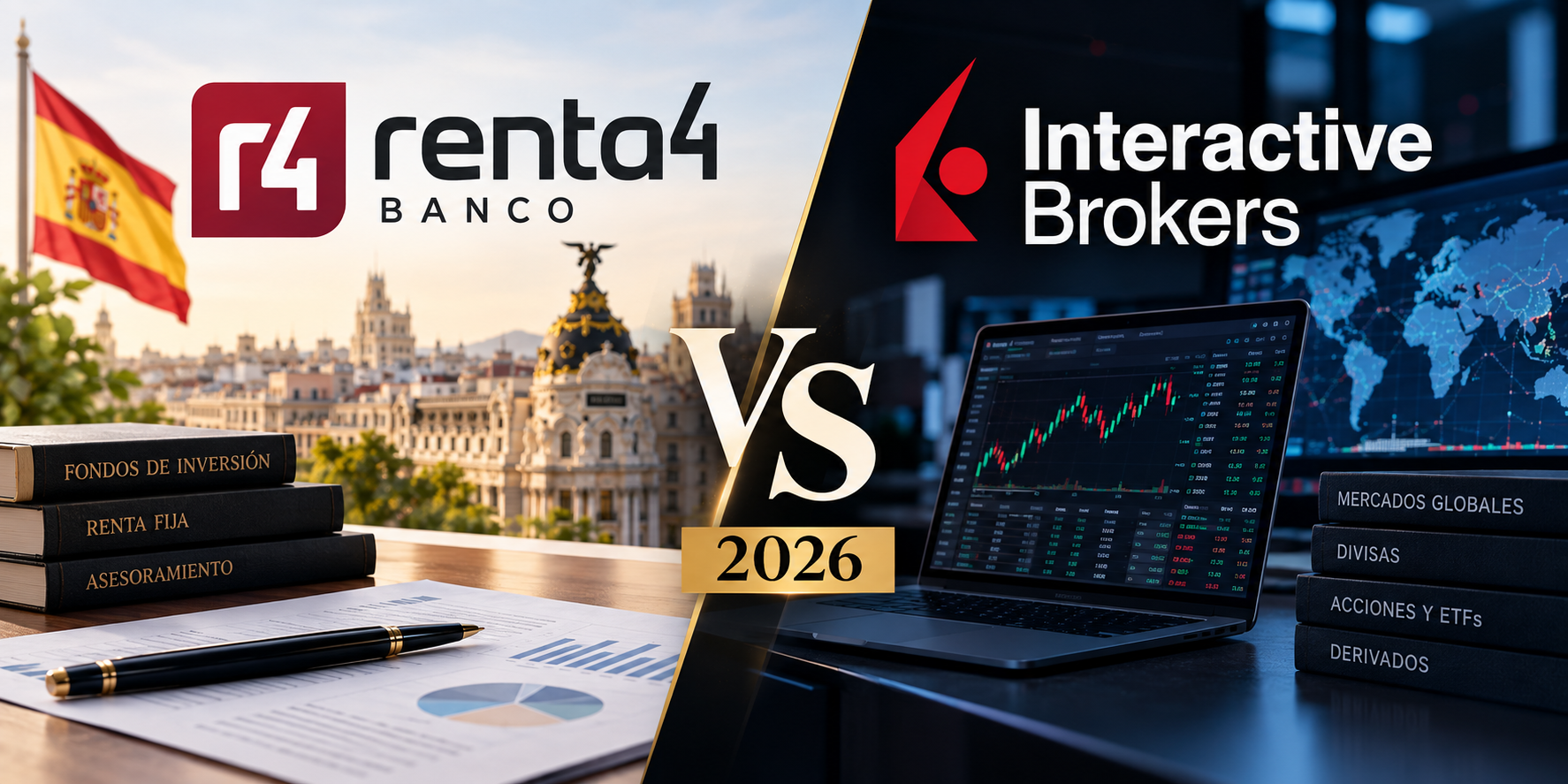 Comparativa entre banco español y bróker global: Renta 4 vs Interactive Brokers