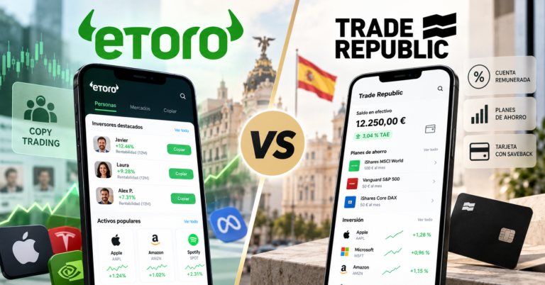 Comparativa entre eToro vs Trade Republic para invertir desde España